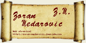 Zoran Medarović vizit kartica